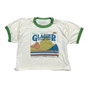 PARKS PROJECT Glacier National Park Graphic Tee - White and Green Size Small
